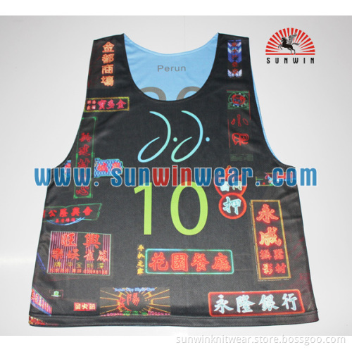 sublimated high quality cheap lacrosse reversible singlet